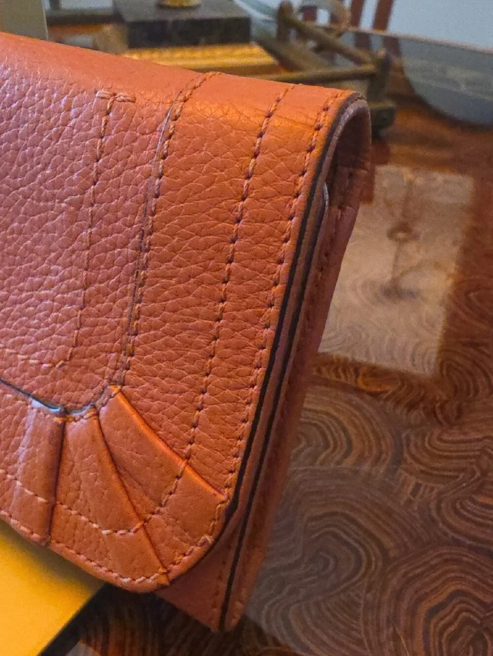 Chloe Paraty Terracota Vintage Continental LONG Wallet CLUTCH